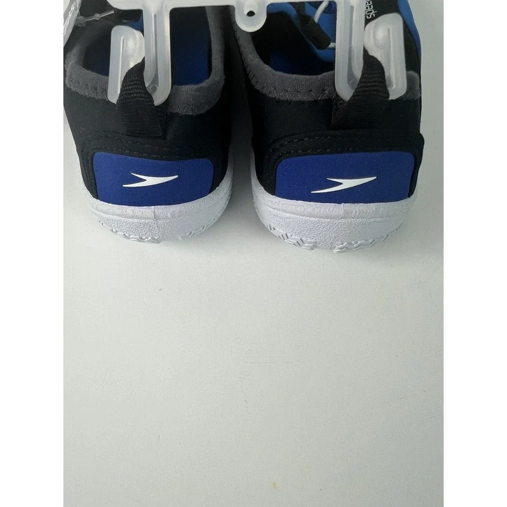 Speedo Junior Boy's Water Shoes Size Medium 2-3 Surfwalker Pro Black Blue A68